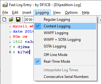 FLE Contest logging